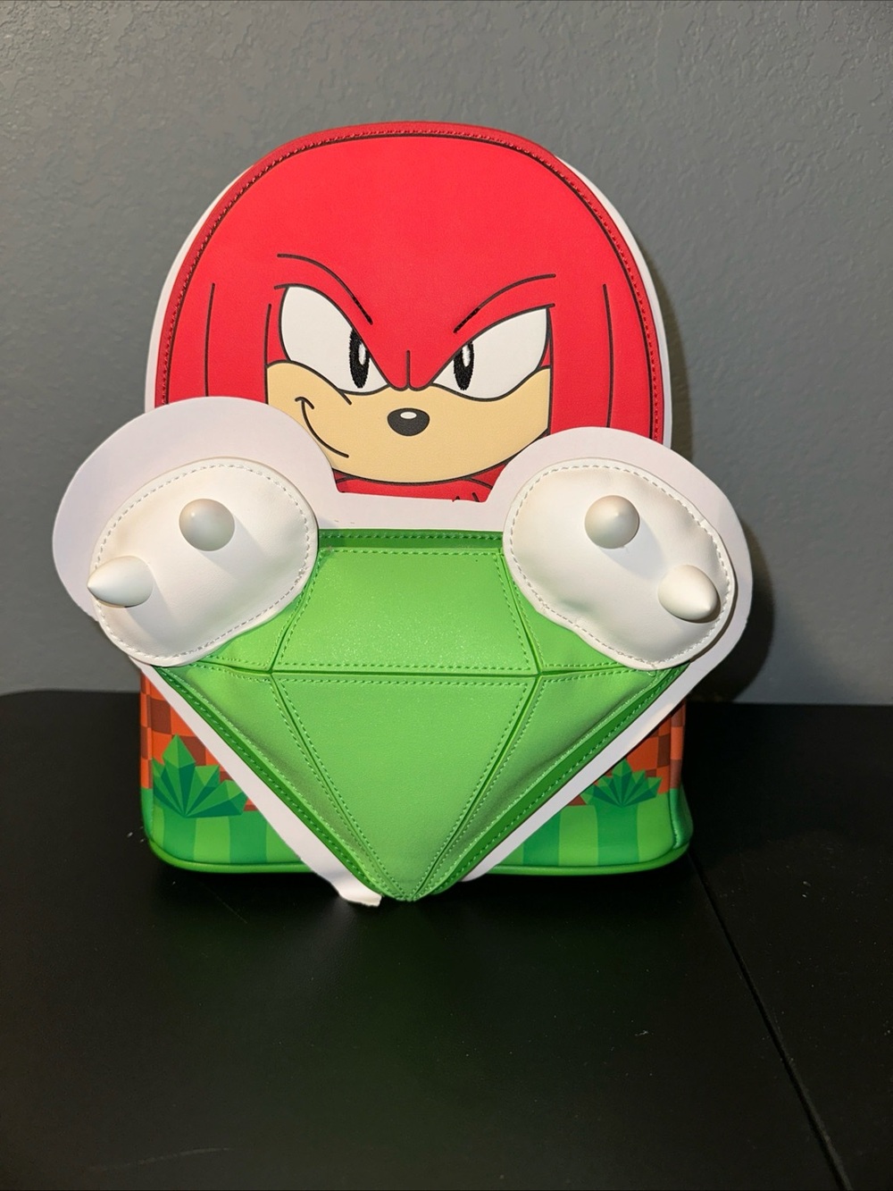 Loungefly Sonic The Hedgehog Knuckles Emerald Glitter Mini Backpack